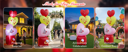 14FT Inflatable Hearts with Ring Box Decoration with LED Lights for Yard & Wedding/Anniversary - view 10