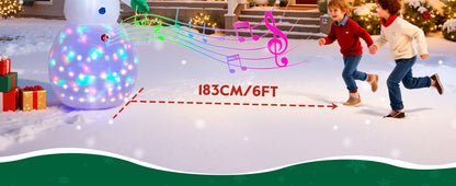 6.5FT Inflatable Snowman Decoration with Motion Sensor & RGB LED for Yard & Christmas Party - view 9