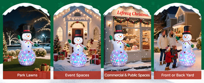 6.5FT Inflatable Snowman Decoration with Motion Sensor & RGB LED for Yard & Christmas Party - view 10