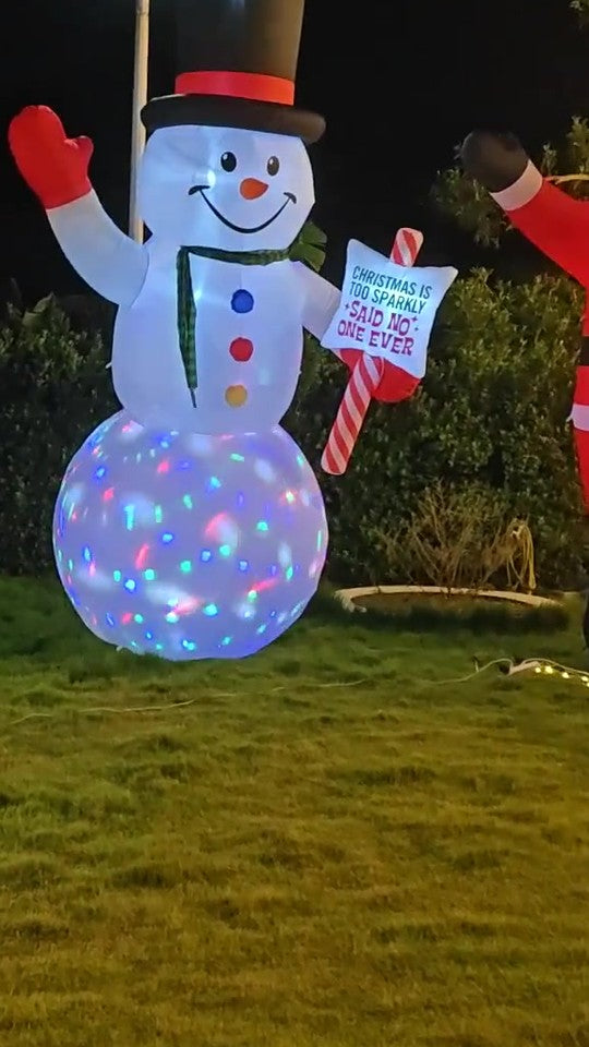 15FT Snowman with Sign
